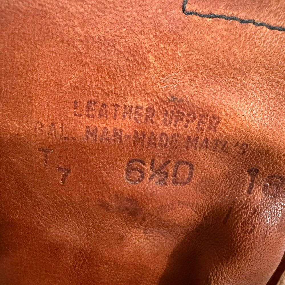 Vintage 80s Red Wing 1614 Supersole Moc Toe Work Boots USA Men 6.5 D Runs Small - Picture 8 of 10